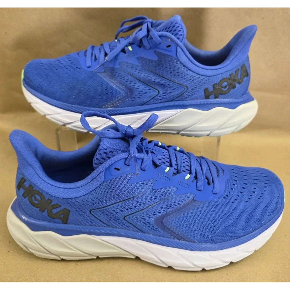Hoka One One (Sz 10 D)  Men's Arahi 5 Running Shoes Dazzling Blue/Black Lace Up